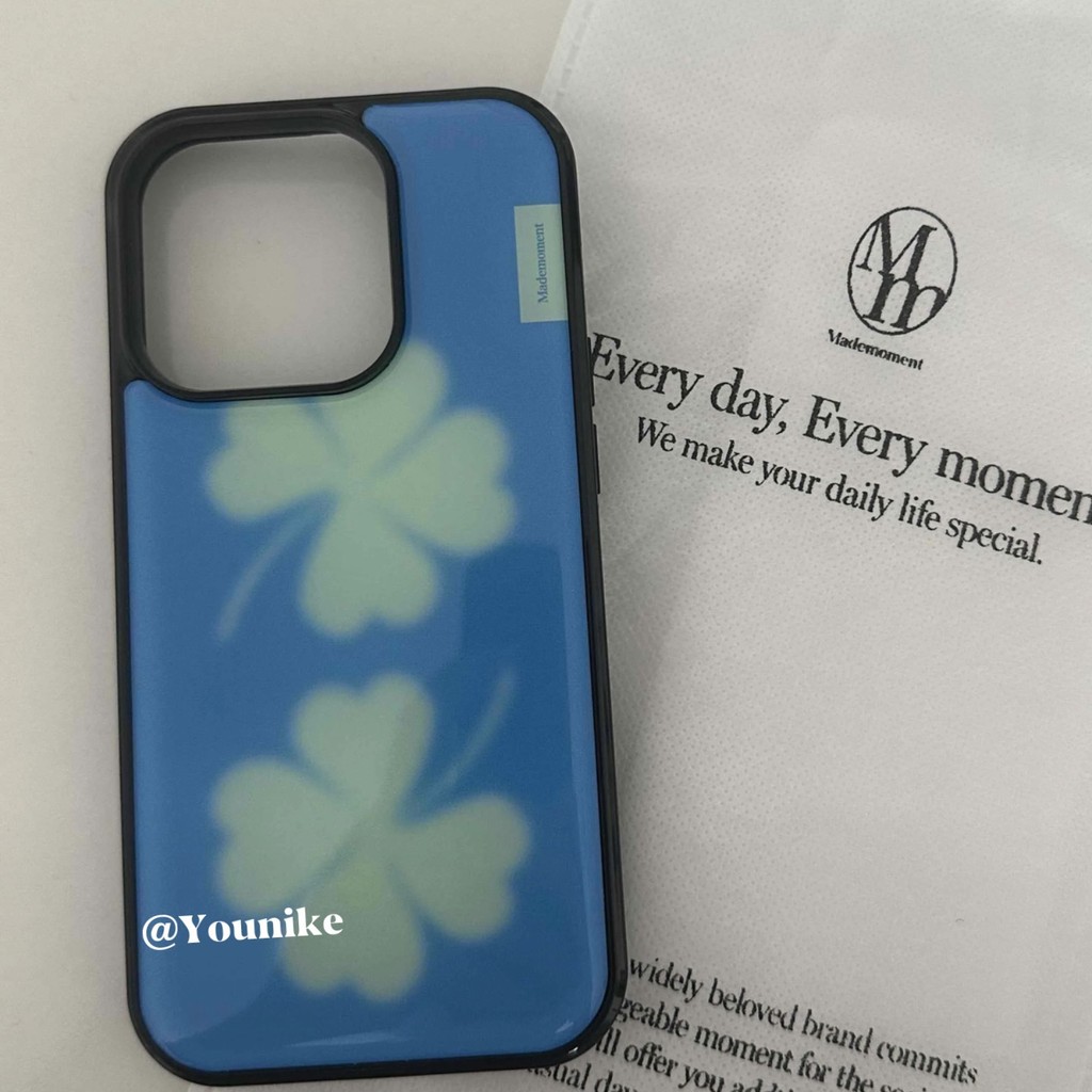 สไตล์เกาหลี ins สไตล์บล็อกเกอร์เดียวกัน Lucky Four-leaf Clover Simple Niche สไตล์คู่เหมาะสําหรับ iphone16pro/17promax Apple 13/14/12 เคสโทรศัพท์เคส