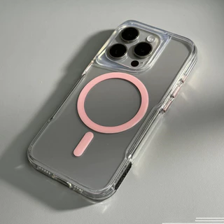 หนาอะคริลิคใสแม่เหล็กเคสแข็งสําหรับ ไอโฟน 11 12 13 14 15 16 มือโปร สูงสุด ปลอกสีขดลวดแม่เหล็กฝาครอบป้องกันสําหรับ ไอโฟน13 กรณี