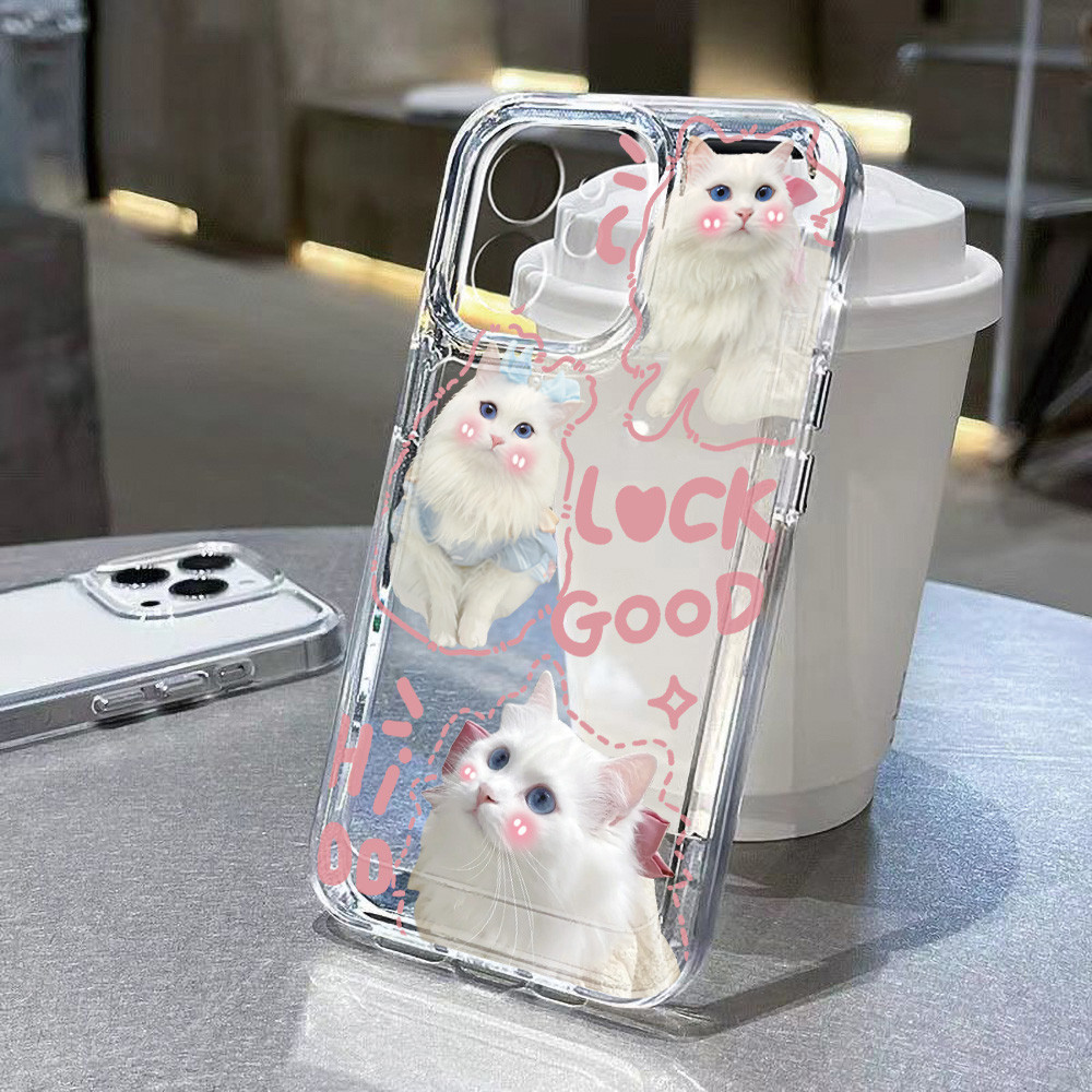 เคสโทรศัพท์มือถือแบบนุ่ม for iPhone 11 15 Pro XR 12 13 14 Pro Max 7 8 Plus XS Max X SE 2020 เคสกันกระแทกลายการ์ตูนสัตว์