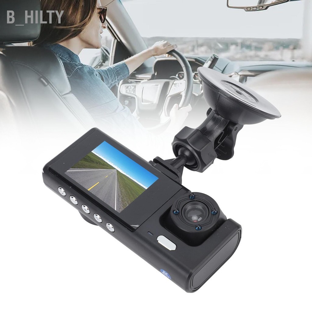 B_HILTY Dual Dash Cam 3in 1080P HD เครื่องบันทึกการขับรถด้านหน้าและด้านในพร้อมการบันทึก G Sensor Loop