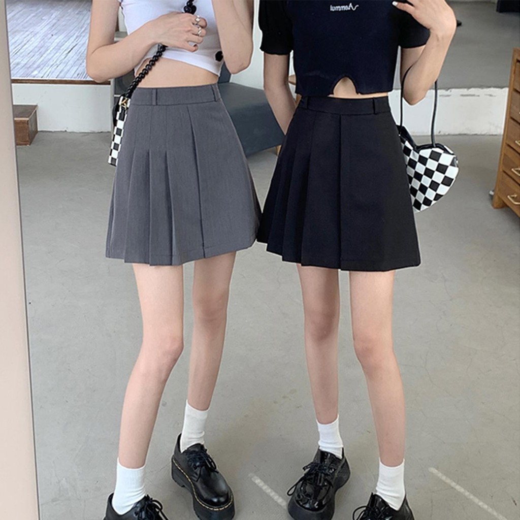👚Anna👚8813❤️ กระโปรงเทนนิสเอวสูง มีซับในเป็นกางเกง เสื้อผ้าผู้หญิงสไตล์เกาหลีใส่กับอะไรก็ปัง เสื้อผ้าแฟชั่น
