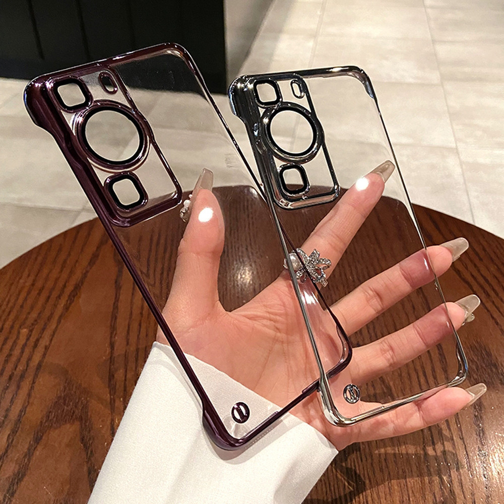 เคสโทรศัพท์มือถือ PC แบบแข็ง ป้องกันกระแทก บางพิเศษ หรูหรา พร้อมตัวป้องกันเลนส์ สีโปร่งใส สําหรับ Hu