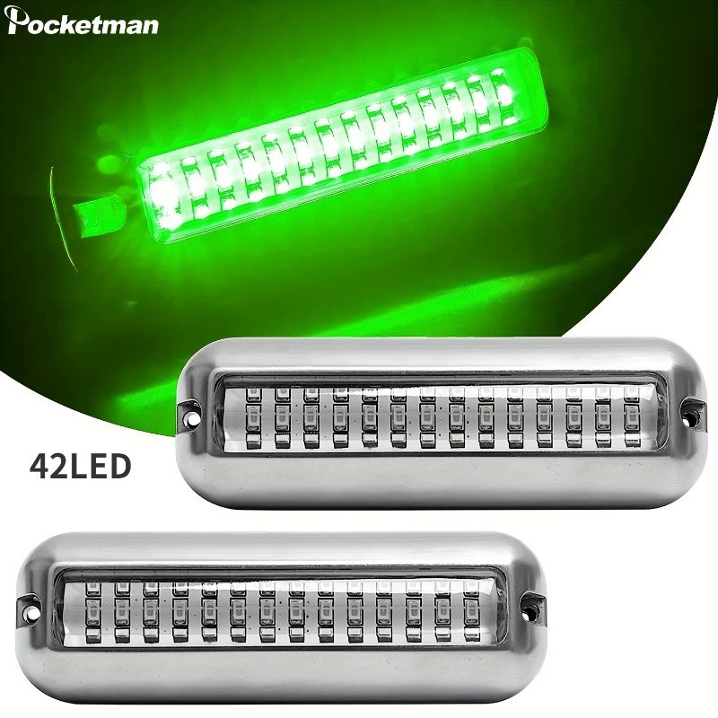 ไฟเรือยอร์ช LED 42 ดวง ใต้น้ํา 10-30V กันน้ํา สเตนเลส ไฟใต้น้ํา