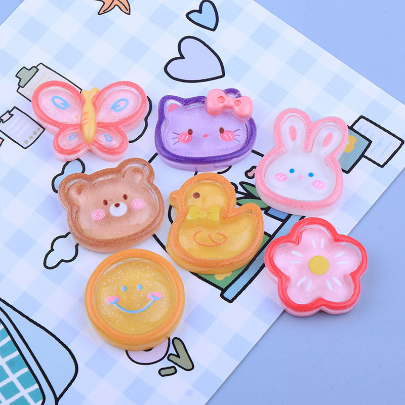 เครื่องประดับ กิ๊บติดผมเรซิ่น ลายการ์ตูนเป็ด diy ขายส่ง