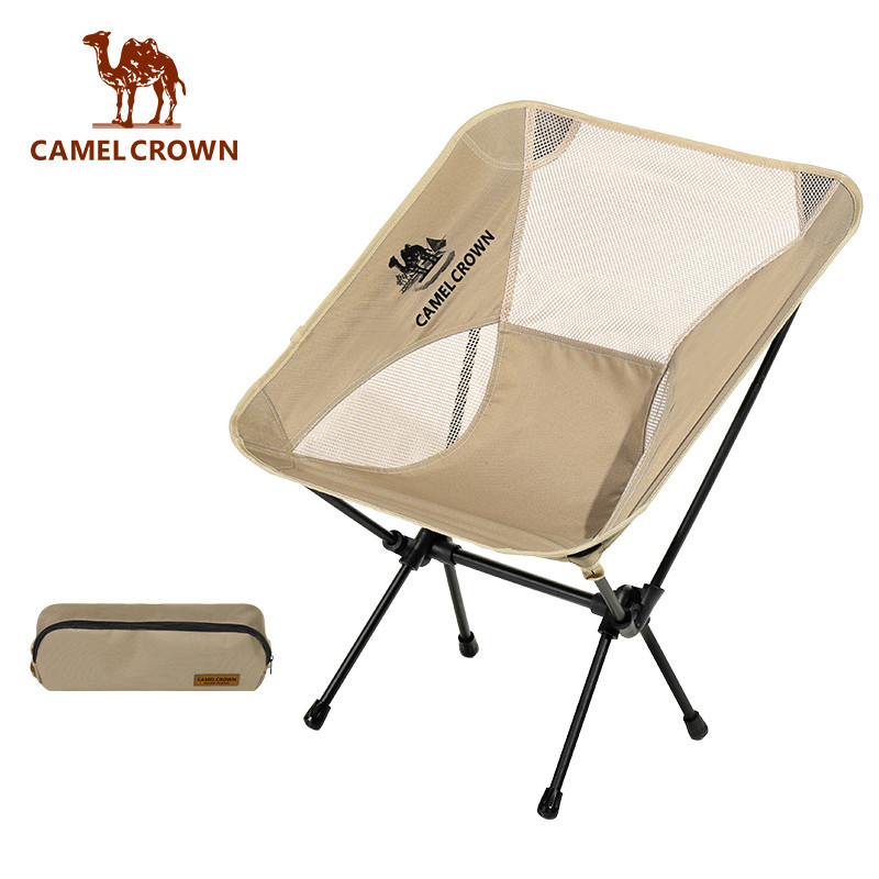 Camel Crown เก้าอี้พับ อลูมิเนียมอัลลอย ทนต่อการสึกหรอ และทนต่อการฉีกขาด สําหรับตั้งแคมป์กลางแจ้ง