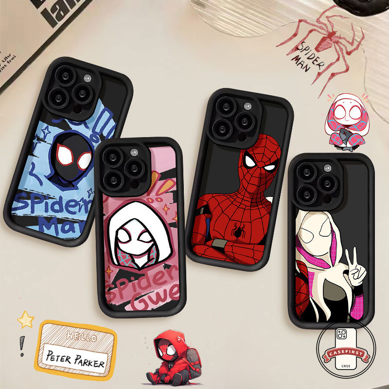 เท่การ์ตูนสไปเดอร์แมนคู่รักสำหรับ Samsung A12 A05s A24 A52 A23 A13 A03 A02s A05 A54 A14 A50 A21s A15 A34 A03s A32 A53