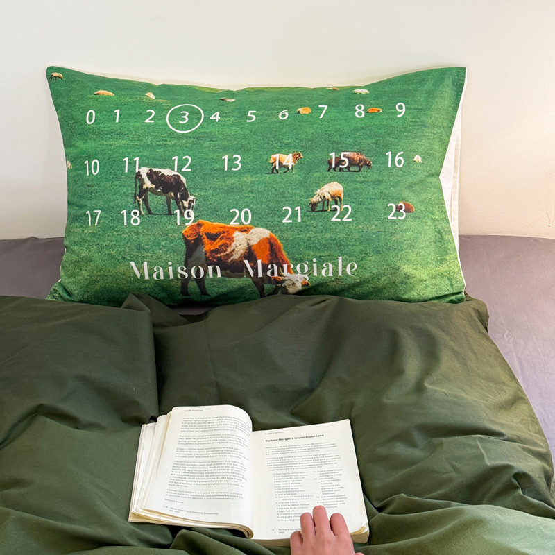 ปลอกหมอน ผ้าฝ้าย 1000TC 100% พิมพ์ลายแมว และสัตว์ ขนาด 48*74 ซม. 1 ชิ้น - รูปที่ 3