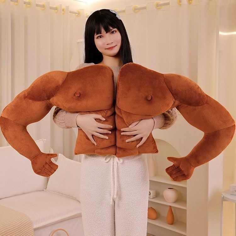 ตลก Fierce ชายหมอนแฟนหมอนแขนทั้ง Body แฟนแขน Sleeping กล้ามเนื้อชาย Plush ของเล่นหมอน