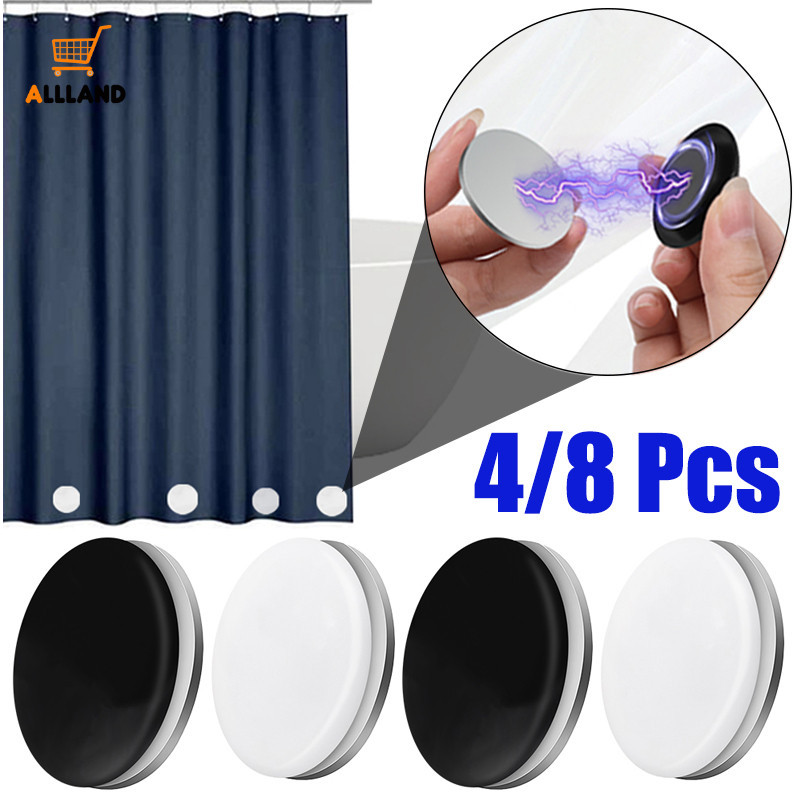 อุปกรณ์ ตกแต่งบ้าน 4/8 ชิ้น แม่เหล็ก ผ้าม่าน ถ่วงน้ําหนัก กันลม ม่านอาบน้ํา หัวเข็มขัด ฟรี ถอดได้ ม่านหน้าต่าง ปิด หัวเข็มขัด ปรับได้ คลิปผ้าม่าน อุปกรณ์เสริม ราคาถูก