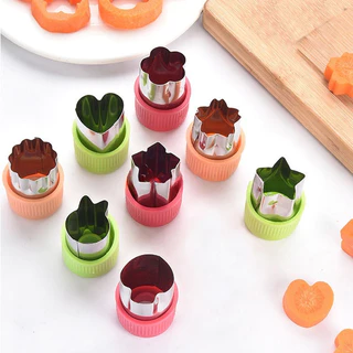 12 ชิ้น / เซต แม่พิมพ์ตัดผักและผลไม้ การ์ตูน ดอกไม้ แม่พิมพ์เค้ก ลูกสูบ บิสกิต สเตนเลส ตัด และเครื่องมือสร้าง