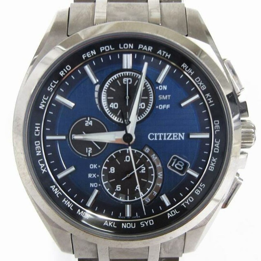 Citizen Atessa Watch Eco-Drive AT8040-57L Blue ■SM1 Direct from Japan Secondhand