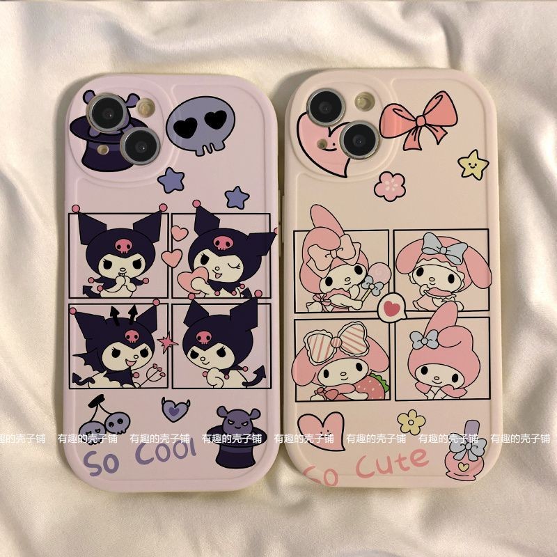 น ่ ารัก Kuromi Melody Sigong ตารางโทรศัพท ์ เหมาะสําหรับ iPhone 11 12 13 14 15 Plus Pro MAX X XR XS MAX 7 8 6s Plus การ ์ ตูน Sanrio น ่ ารักเกราะป ้ องกัน