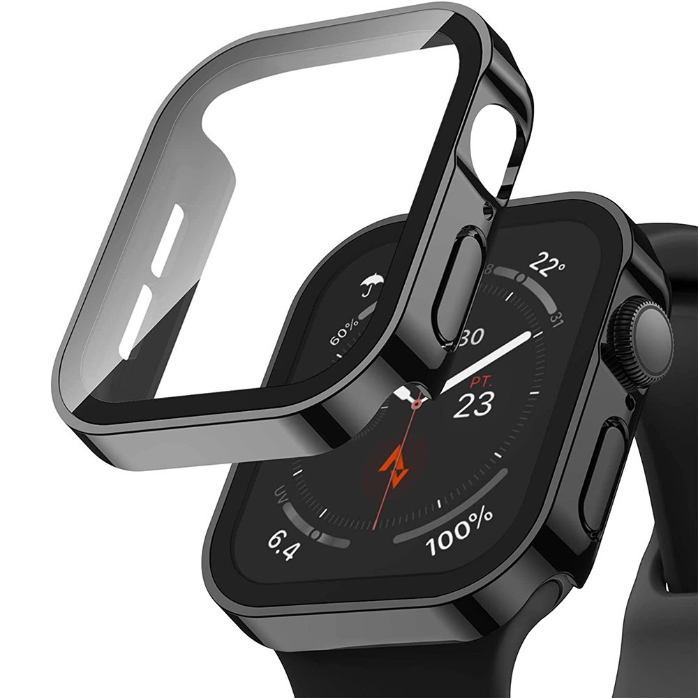 กระจกนิรภัยกันรอยหน้าจอ + ฝาครอบ Apple Watch 45/41/44/40 มม. รองรับซีรีส์ 7/8/9/SE/6/5 ราคา ถูกที่สุด โปรบีเคเค แกลเลอรีภาพที่ 8