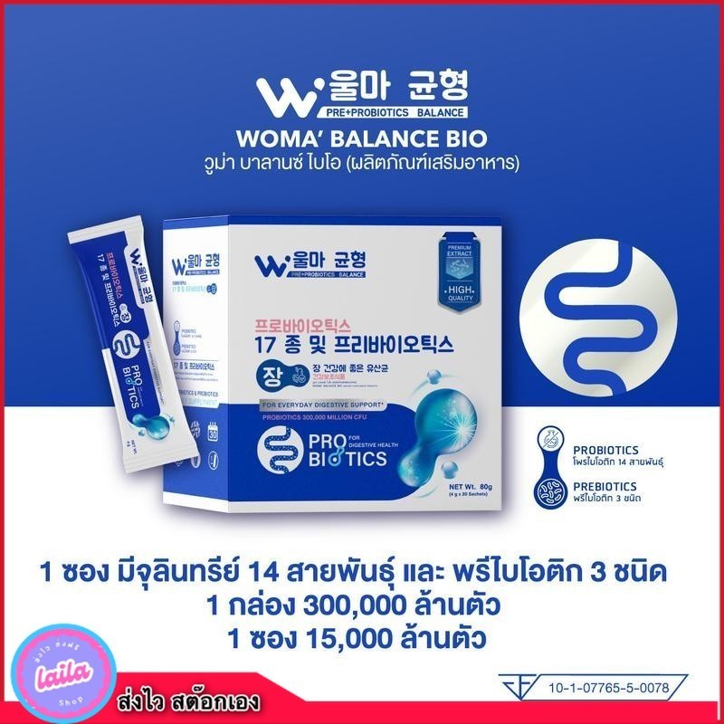 วูม่าบาลานซ์ ไบโอ (ผลิตภัณฑ์เสริมอาหาร) WOMA' BALANCE BIO พรีไบโอติก