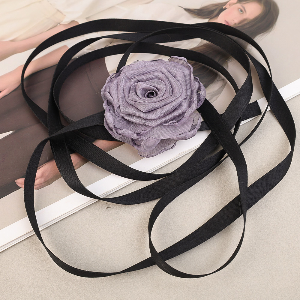 สร ้ อยคอเค ้ นคอริบบิ ้ นกุหลาบสีแดง - เครื ่ องประดับ - Punk, Gothic, Elegant, แฟชั ่ น - สร ้ อยคอกระดูกไหปลาร ้ า - เชือกยาวปรับได ้ - สําหรับตกแต ่ งงานปาร ์ ตี ้ - รูปที่ 7