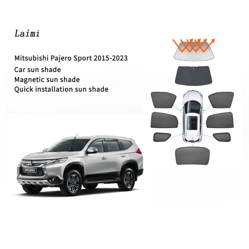 Laimi Mitsubishi Montero/Pajero Sport 2017-2023 KR/KS/QE/QF ม่านบังแดดแม่เหล็ก สามารถพับเก็บได้