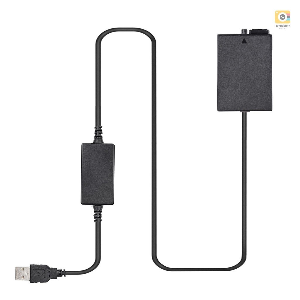 Andoer DR-E8 USB Power Kit AC Adapter เปลี ่ ยน DC Coupler Dummy แบตเตอรี ่ อินพุต USB เดี ่ ยวเข ้ 