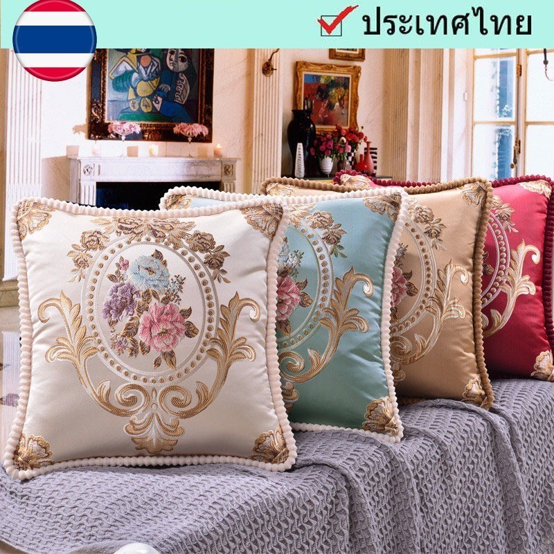 จัดส่งจากประเทศไทย ปลอกหมอนโซฟา ปักลาย สไตล์นอร์ดิก ขนาด 48x48 ซม.ปลอกหมอนข้างเตียง ตกแต่งห้องนั่งเล่น ปลอกหมอนอิง สําหรับเก้าอี้รถยนต์