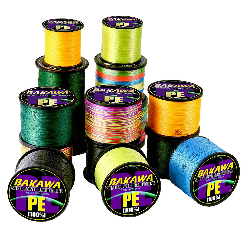 Bakawa สายตกปลา 8 Strands 300M 500M 1000M 100 % PE Multifilament Smooth Sea น ้ ําเค ็ มสาน Fly ปลาคาร ์ พสายไฟตกปลา Braided Line ตกปลา Lure Line