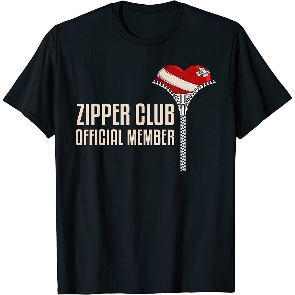 Cool Open Heart Surgery Art Men Zipper Club Recovery เสื้อยืด