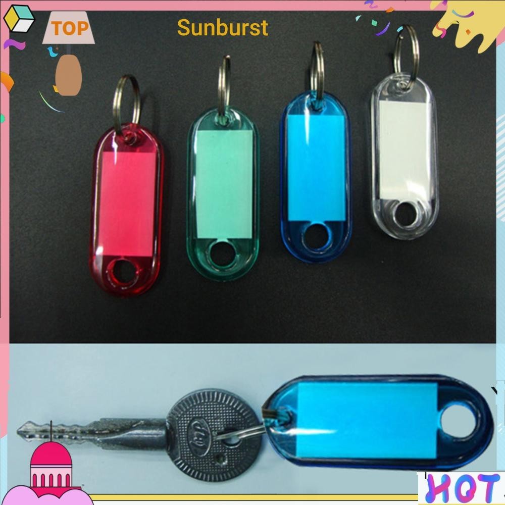 100 ชิ ้ นผู ้ ถือกุญแจคริสตัลกันน ้ ําคละสีสําหรับการจําแนกชื ่ อแท ็ ก [Sunburst11.th ]