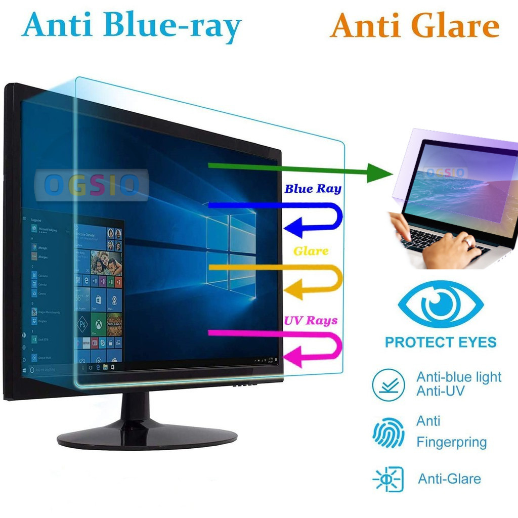 OGSIO Blue Light Screen Protectorฟิล์มกันแสงสีฟ้า กันแสงUV ฟิล์มกันรอยสำหลับหน้าจอNotebook-PC