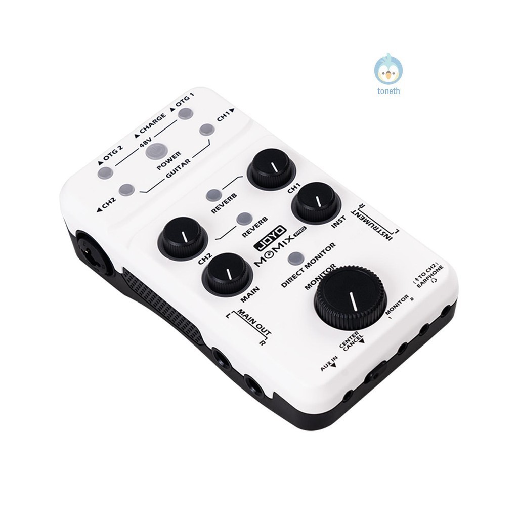 Joyo MOMIX PRO Audio Mixer Type-C โทรศัพท ์ ขับเคลื ่ อน Plug and Play USB Audio Interface สเตอริโอ XLR + 48V Phantom Power Mixer สําหรับการสตรีมสดการบันทึก Podcasting ใช ้ ในไมโครโฟน [TOM1 ]