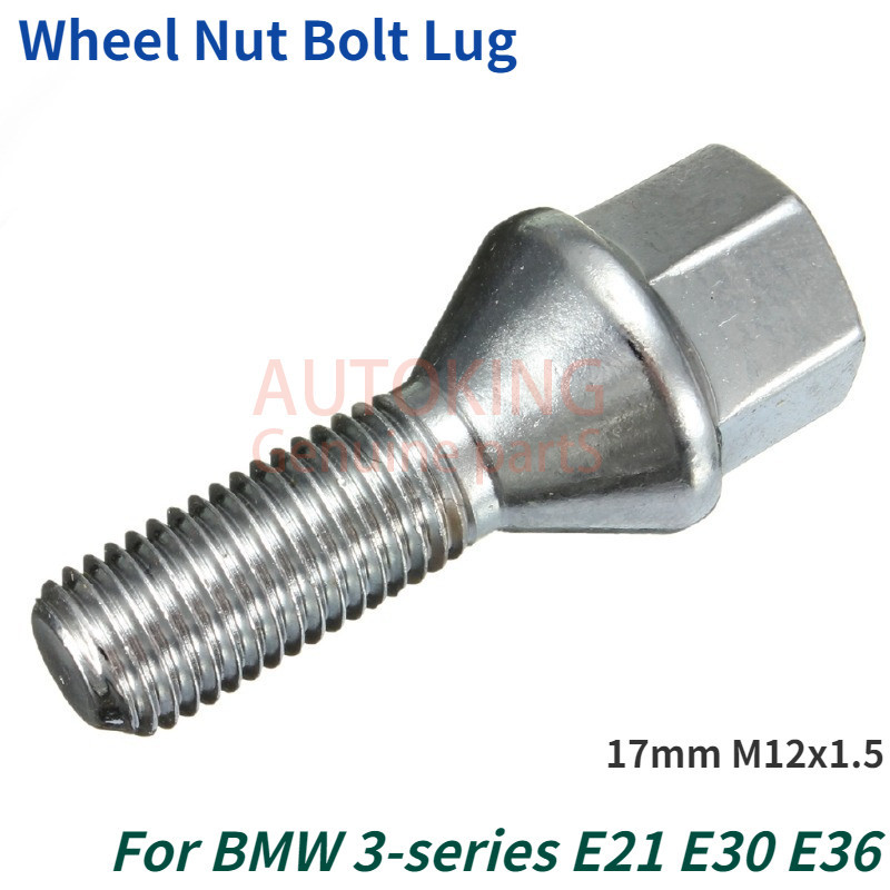 คุณภาพสูงล้อน็อต bolt lug 17 มม.m12x1.5 for3-series e21 e30 e36