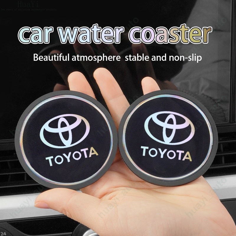 รถเลเซอร์ซิลิโคนที่มีสีสันสะท้อนแสง Water Coaster สําหรับ Toyota Raize Rush Vios Veloz Cross Corolla Yaris Sienta Prius Camry Fortuner Wigo Innova Hilux อุปกรณ์เสริม