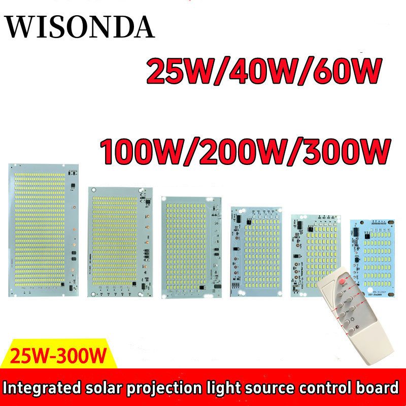 25w 40w 60w 100w 200W 300W LED พลังงานแสงอาทิตย ์ กลางแจ ้ ง 5730 ความสว ่ างสูงลูกปัดฉายแสงแบบบูรณาการแหล ่ งกําเนิดแสงแผง contro