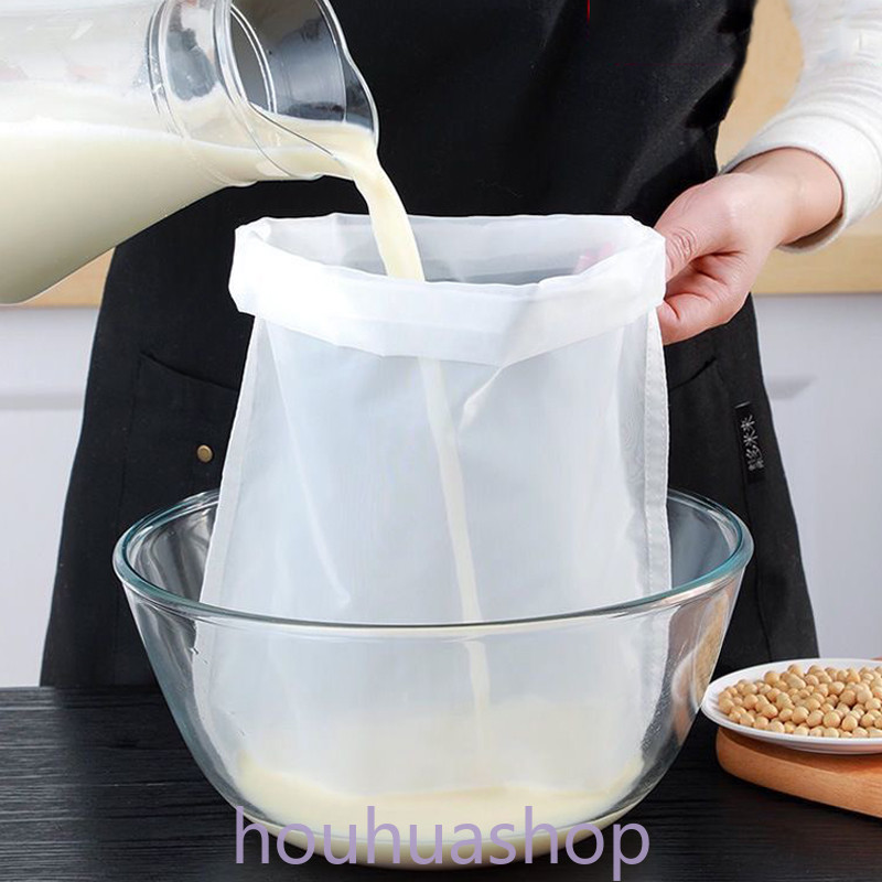 หน ้ าจอกรองไนลอนแบบใช ้ ซ ้ ําได ้ ถุงกรองนมชาไวน ์ นมถั ่ วเหลืองกาแฟกรองผ ้ าอัดถุงกรองอาหารเครื ่ องครัว