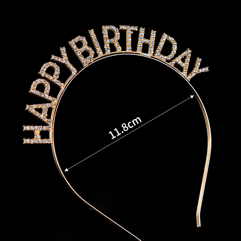 ที่คาดผมสุขสันต์วันเกิดเทพธิดางานเลี้ยงวันเกิดมงกุฎผมตกแต่งอุปกรณ์ถ่ายภาพเค้ก - รูปที่ 6