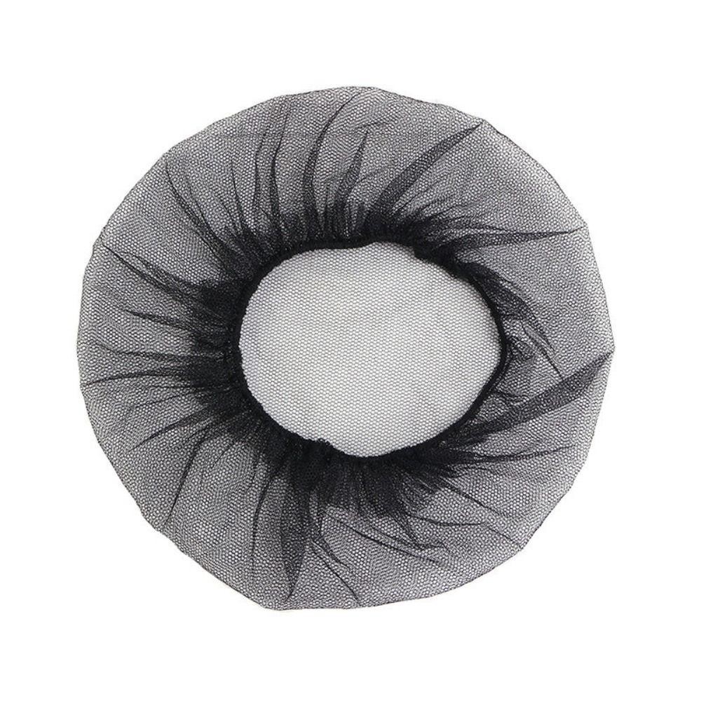 ท่ามกลาง เน็ตติดผมยืดหยุ่น,ตาข่ายผมสุทธิหัวปกทอผ้าหมวกวิกผม, อุปกรณ์วิกผมสีดําทนทานระบายอากาศที่มองไม่เห็นตาข่ายคลุมผม - รูปที่ 4