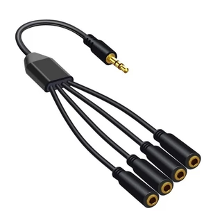 Bloss สเตอริโอ AUX สายไฟ 3 5 มม.ชาย 3 5 มม.ตัวเชื่อมต่อหญิง AUX อะแดปเตอร์สาย Converters Splitter สาย 30 ซม.ยาว