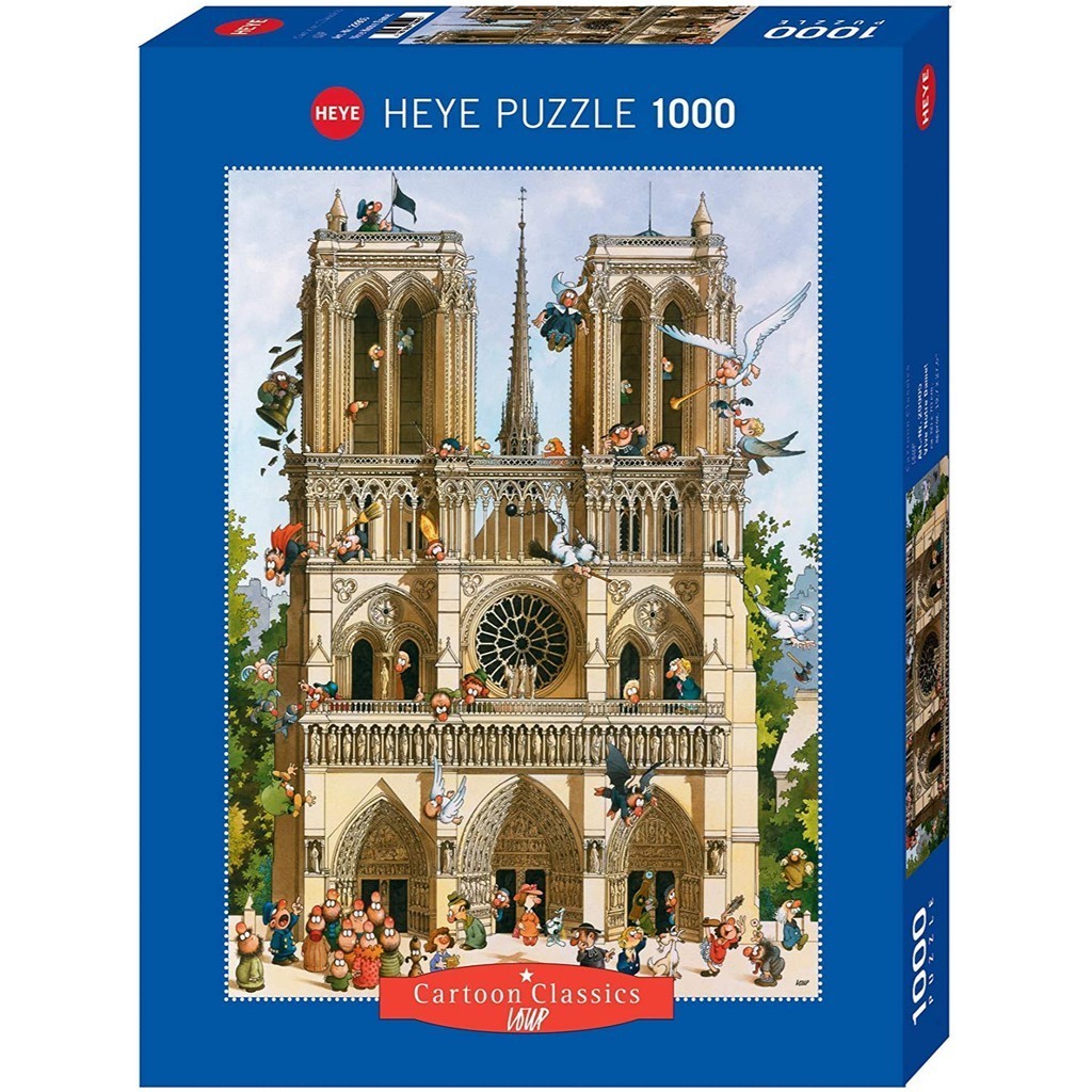 Ready Stock ปริศนาจิ๊กซอว์ HEYE ของเยอรมัน 1000 ชิ้น 29905 Loup : Vive Notre Dame! ของเล่นเพื่อการศึกษา กาวปริศนาฟรี