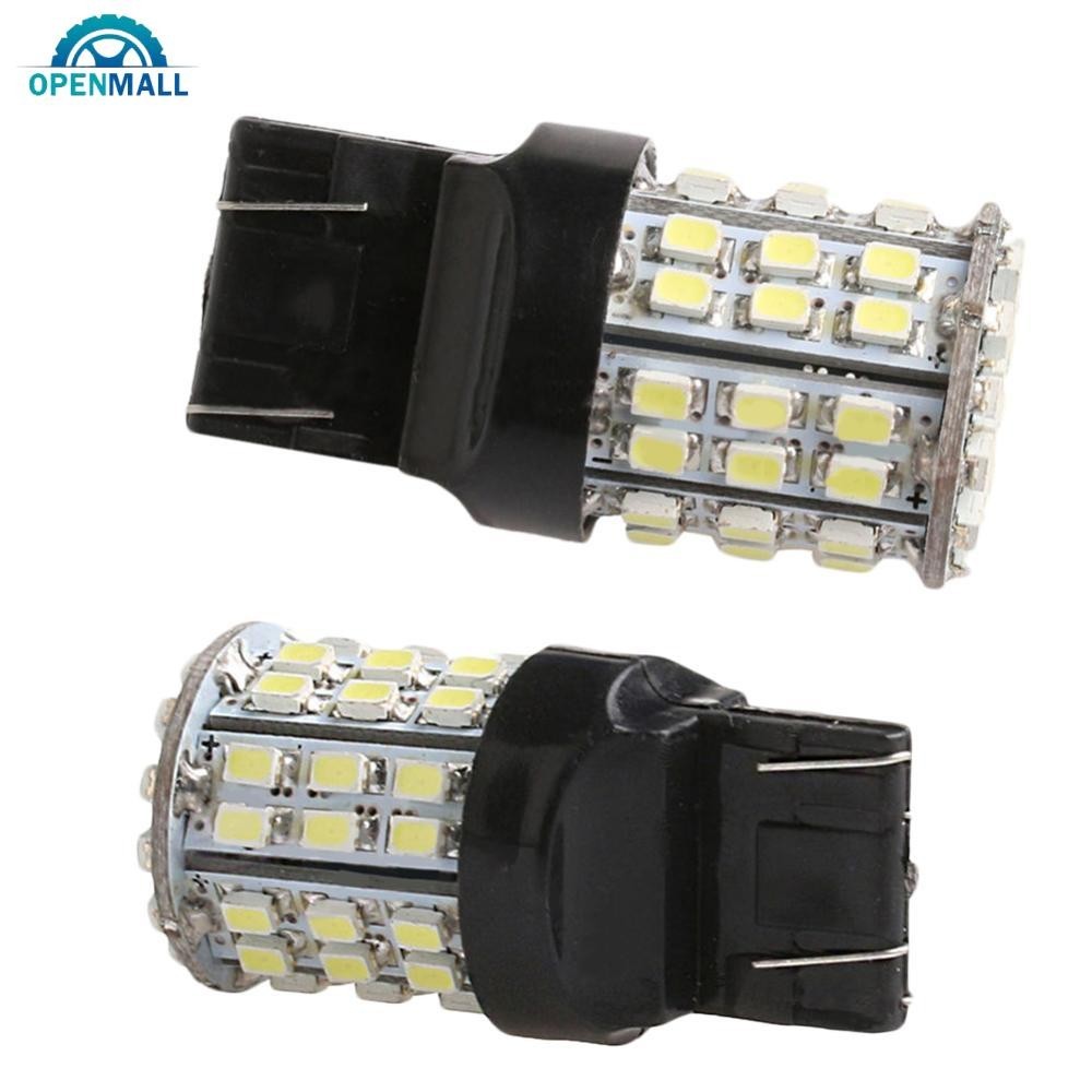 Openmall 1 ชิ ้ น T20 LED 64-SMD 1206 ไฟท ้ ายหยุดเบรคหลอดไฟสีขาว W21W 7443 7440 K1Z3