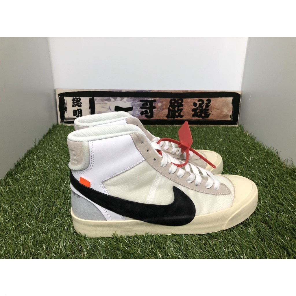 Nike Blazer X Off White Ow Mid Cream Base set ผู ้ ชายผู ้ หญิง Aa3832-100