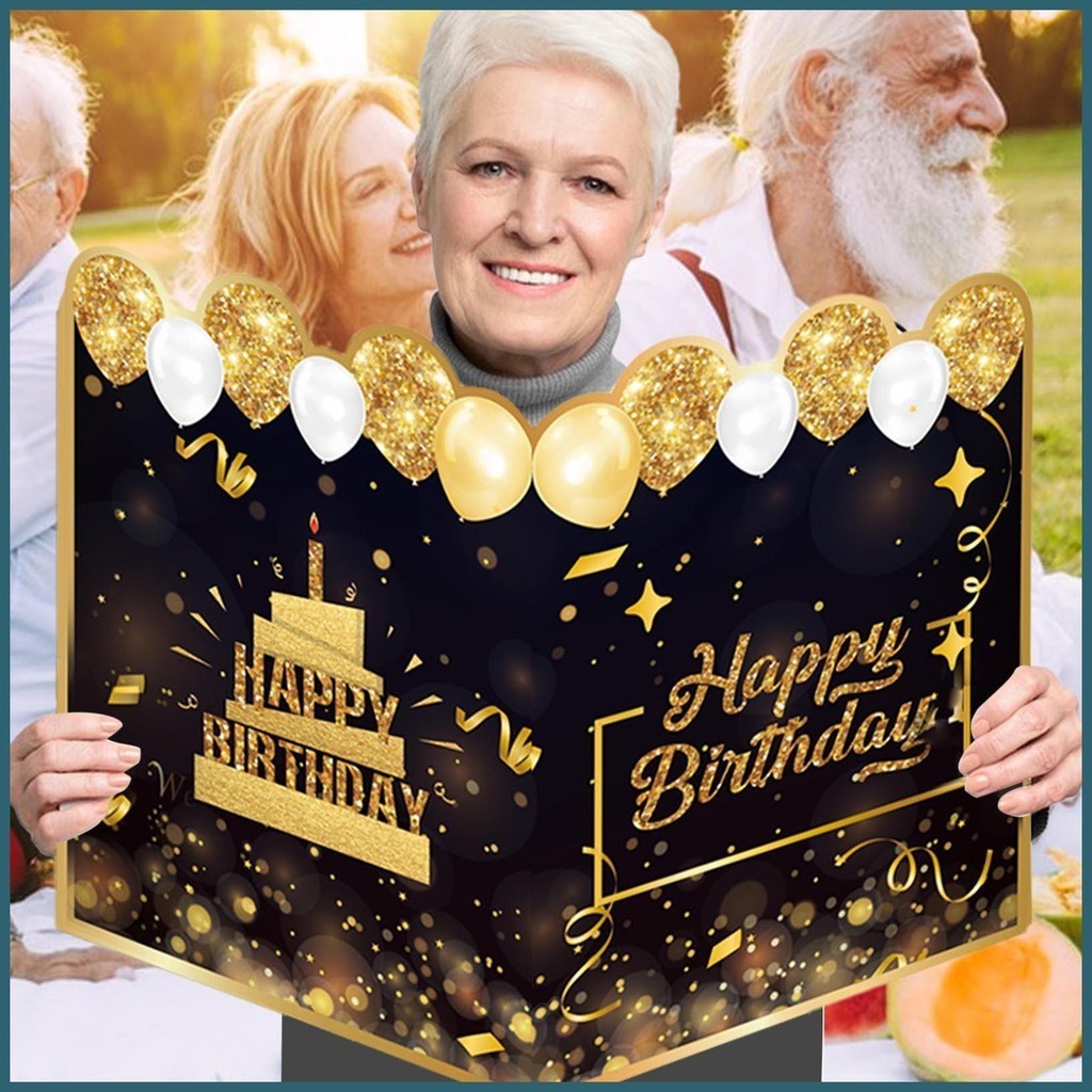 การ์ดอวยพรวันเกิดขนาดใหญ่ 21x15in Oversize การ์ดที่กําหนดเอง Happy Birthday การ์ดอวยพร Big Happy Birthday Party novth novth