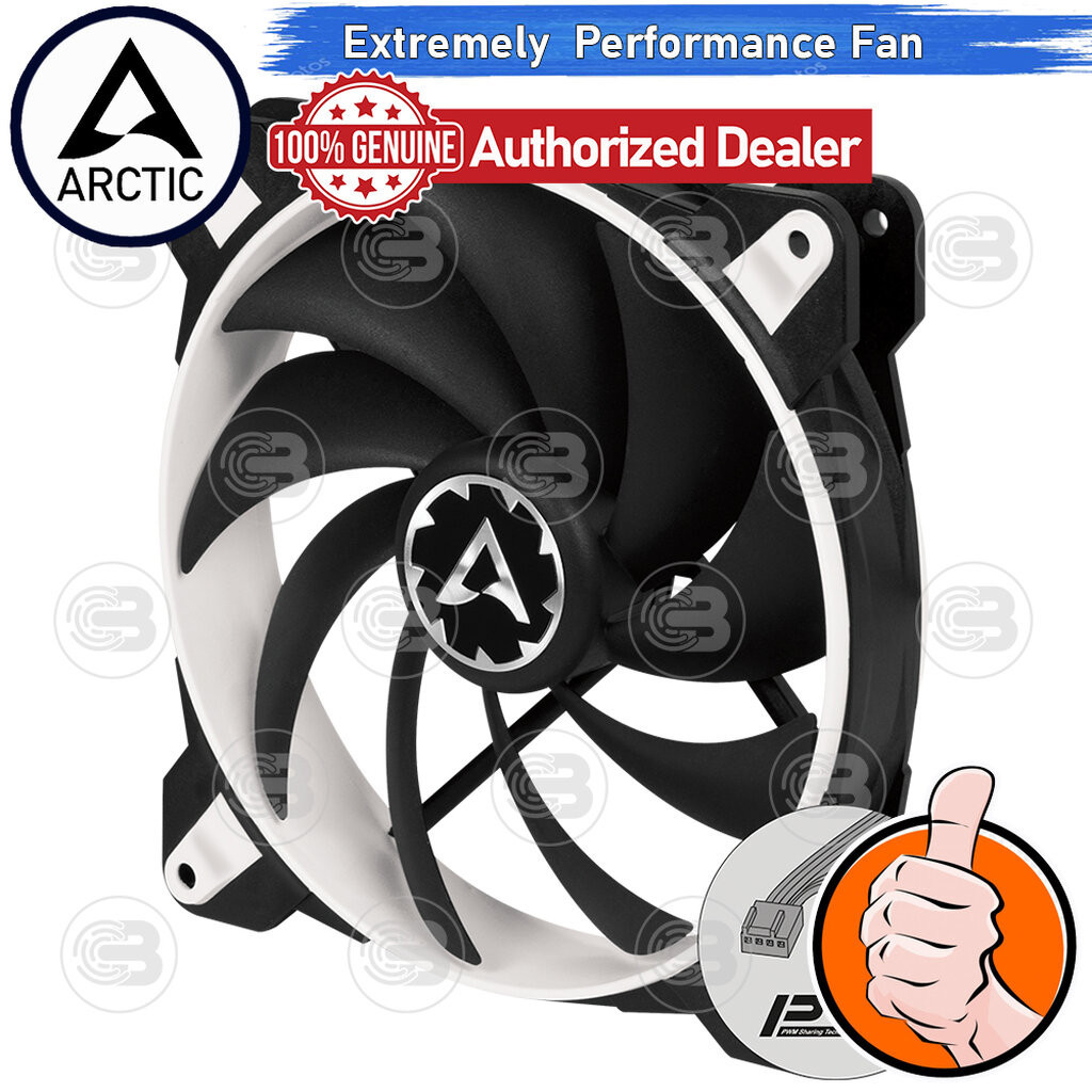 [CoolBlasterThai] ARCTIC BioniX F140 White Gaming Fan with PWM PST (size 140 mm.) PC Fan Case ประกัน