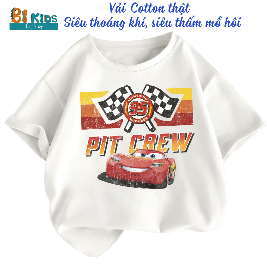 Bi Kids Boys T-shirt, 100% natural cotton boy t-shirt with Mcqueen car pattern, Bst Mcqueen 03