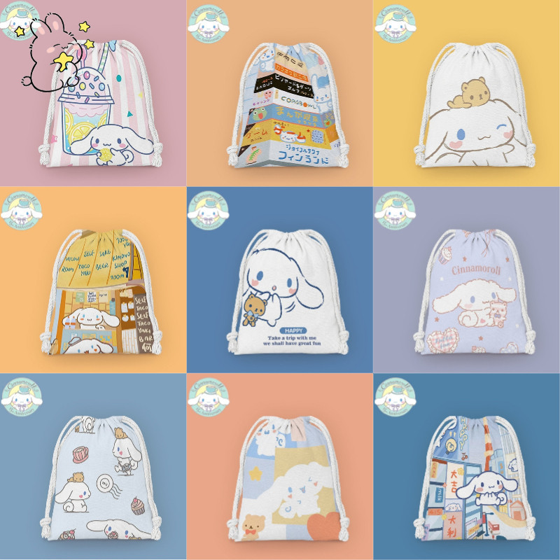 Cinnamoroll กระเป ๋ าผู ้ หญิงกระเป ๋ าหูรูดสไตล ์ เกาหลีน ่ ารักกระเป ๋ าหูรูดแฟชั ่ น