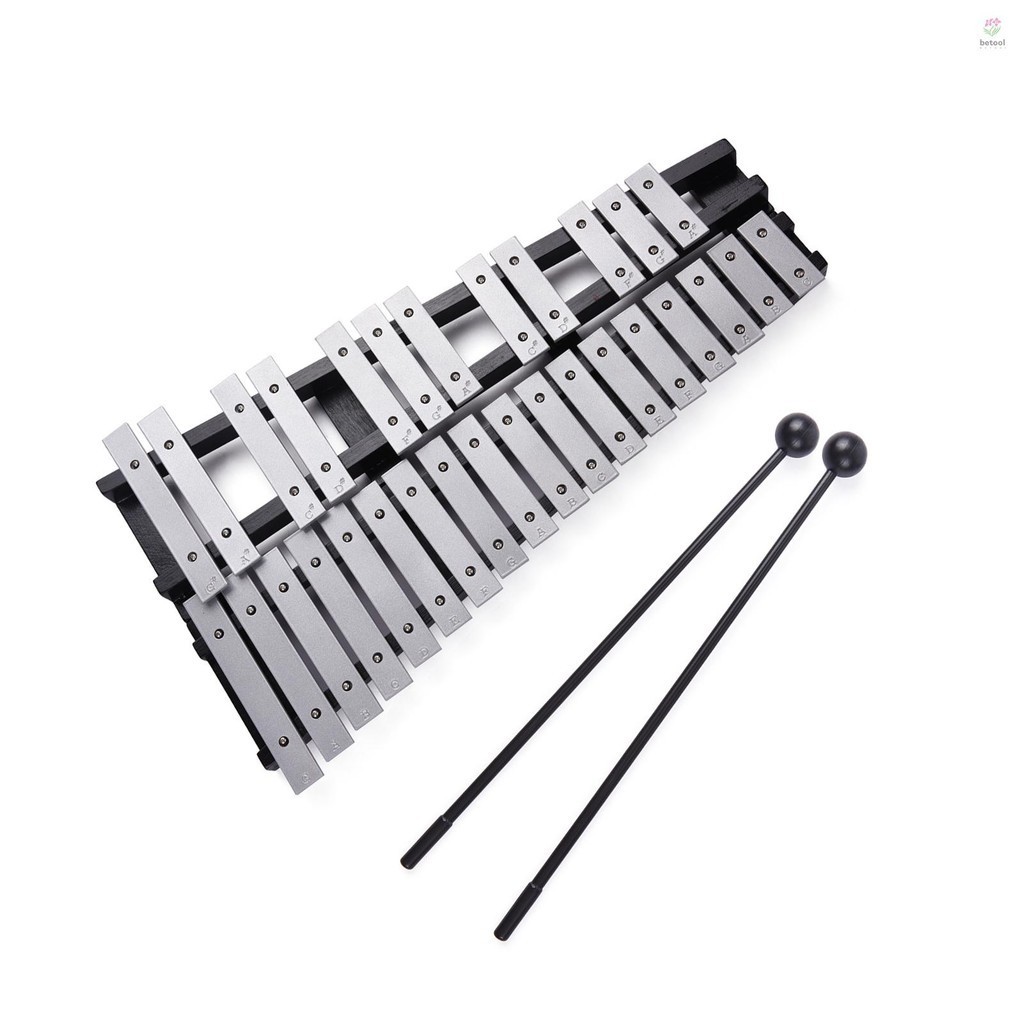 พับ 30 หมายเหตุ Glockenspiel Xylophone กรอบไม ้ อลูมิเนียมบาร ์ การศึกษา Percussion เครื ่ องดนตรีของขวัญกระเป ๋ าถือ