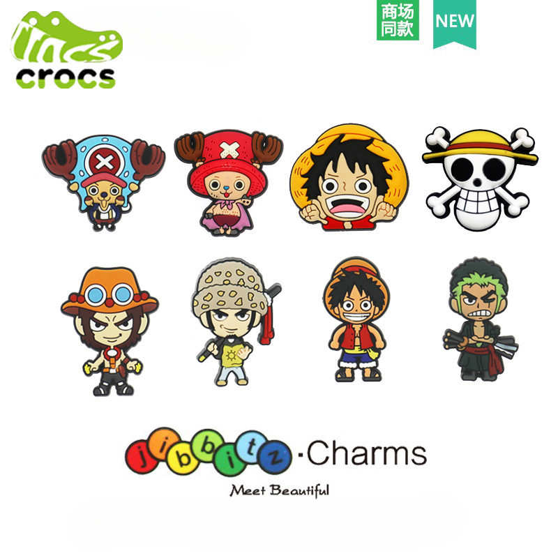 รองเท้าหลุมดอกไม้รองเท้าหัวเข็มขัด crocsJibbitz อุปกรณ์เสริมหัวเข็มขัดตกแต่ง Carlo Chi อุปกรณ์เสริม Zhibixing การ์ตูนน่ารัก one piece one piece