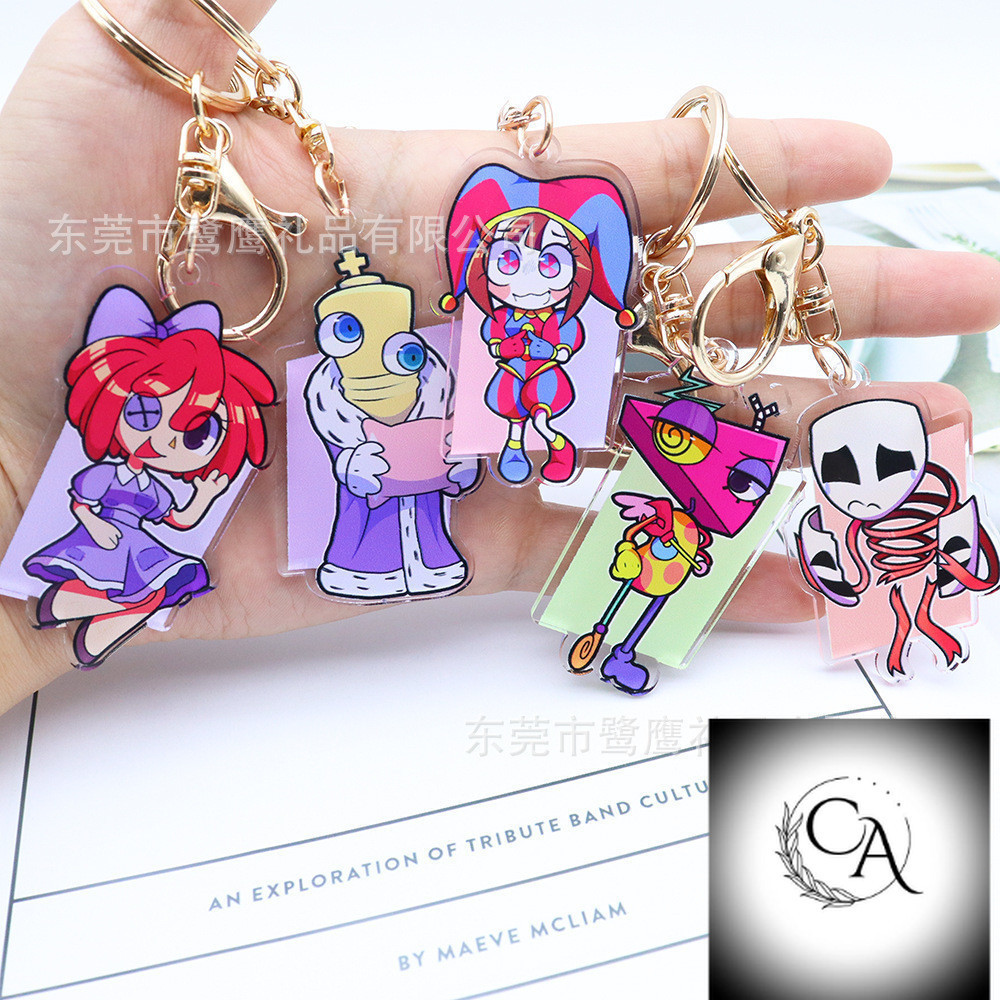 พวงกุญแจอะคริลิค Digital Circus พวงกุญแจตุ๊กตาตัวตลก Digital Circus