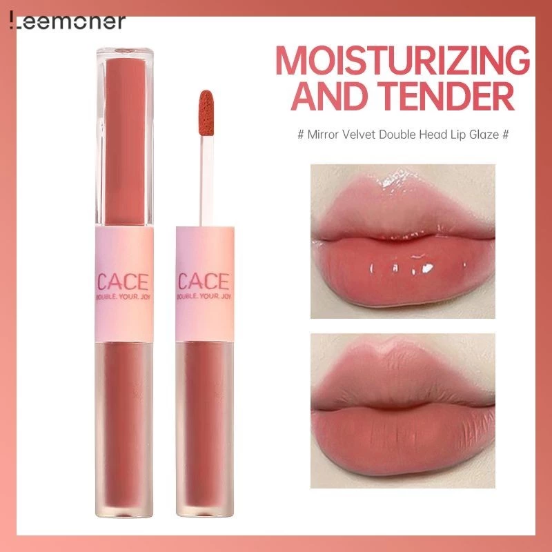 Lemon❤️Cace ลิปสติก ลิปกลอส เนื้อแมตต์ แบบสองหัว ให้ความชุ่มชื้น ไม่ติดแก้ว-LN thumbnail 5