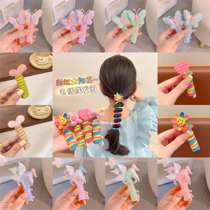 2024 หวานดอกทานตะวัน Bubble Braid ผม Magic เครื ่ องมือผมหางม ้ าเชือกใหม ่ High-end โทรศัพท ์ แหวนผมสําหรับผู ้ หญิง