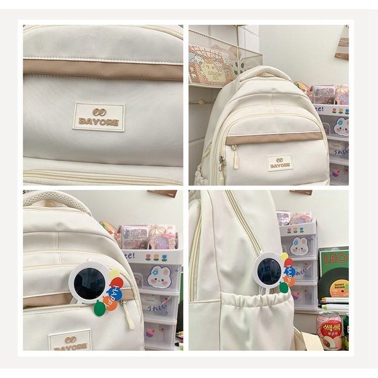 ใหม่กระเป๋านักเรียนเวอร์ชั่นเกาหลีของ อิน กระเป๋าเป้สะพายหลังหญิงที่เรียบง่ายแสงวิทยาลัยกระเป๋าเป้สะพ