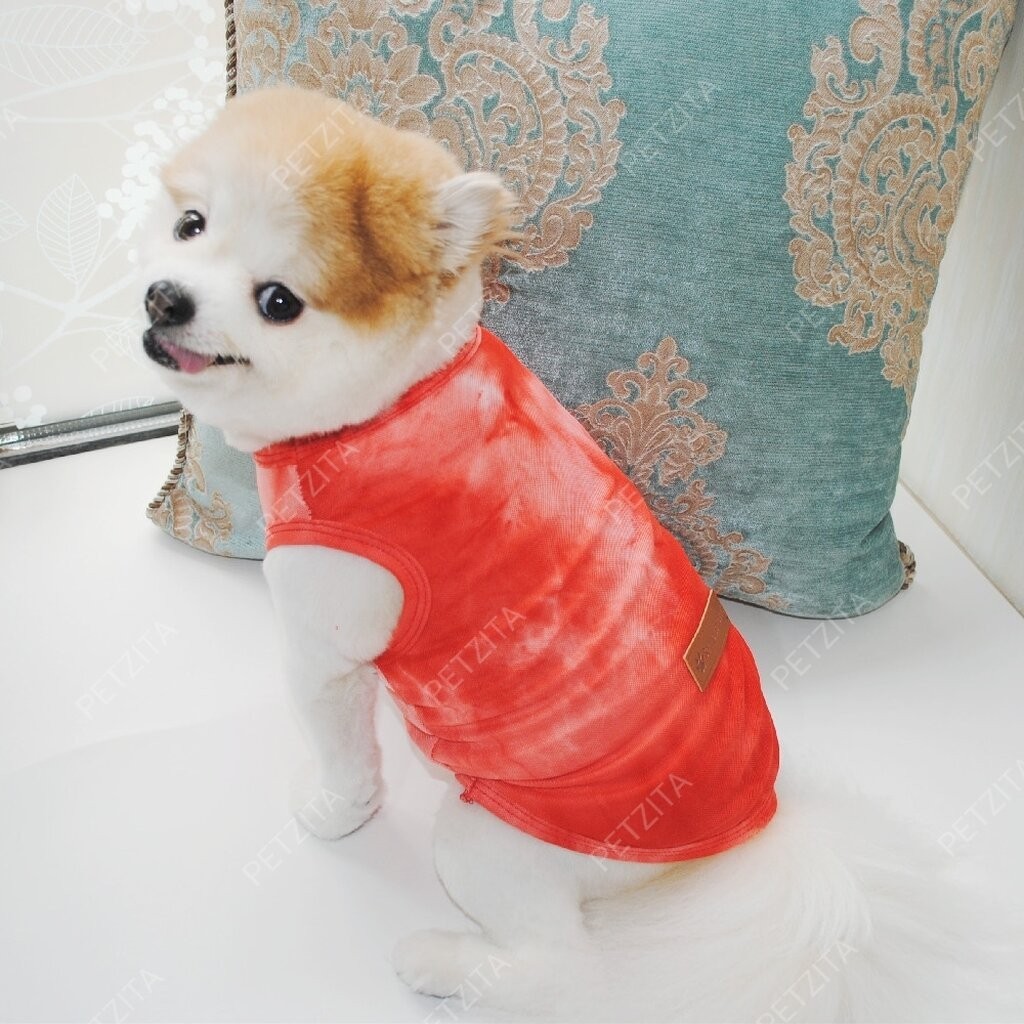 พร้อมส่ง  เสื้อแขนกุดพิมพ์ ลายมัดย้อม ผ้าใส่สบาย FOR PET เสื้อผ้าสัตว์เลี้ยง ชุดสุนัข หมา ชุดแมว ราคา ถูกที่สุด ดีลบีเคเค แกลเลอรีภาพที่ 9