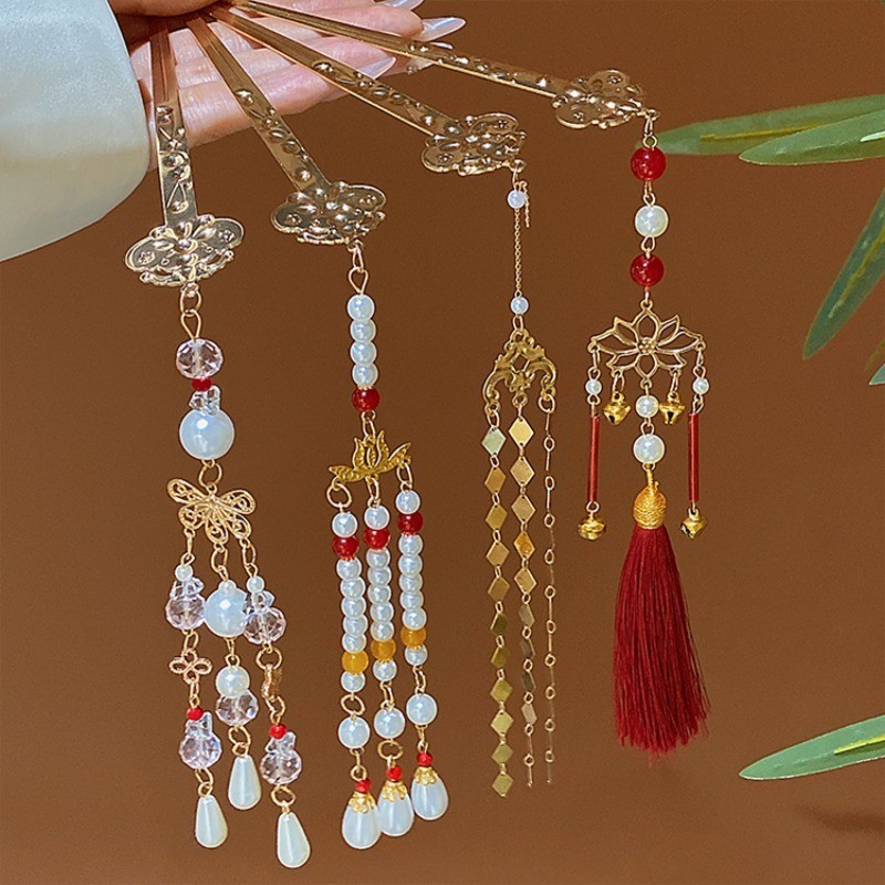 สไตล ์ จีนใหม ่ โบราณพู ่ Hairpin Hanfu Cheongsam Step เขย ่ าสุภาพสตรี All-Match Hairpin Headdress
