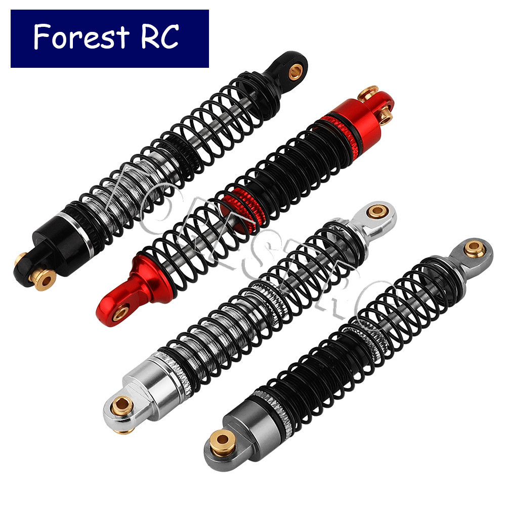 4pcs อลูมิเนียมด้านหน้าและด้านหลังโช้คอัพฤดูใบไม้ผลิ Damper สําหรับ LOSI Mini LMT 1/18 แปรงรถบรรทุกมอนสเตอร์โลหะอะไหล่อัพเกรด